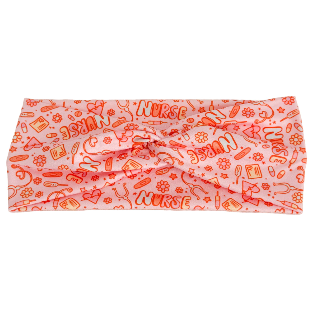 Soft twist headband for nurses and healthcare workers – handmade by Headband Studio