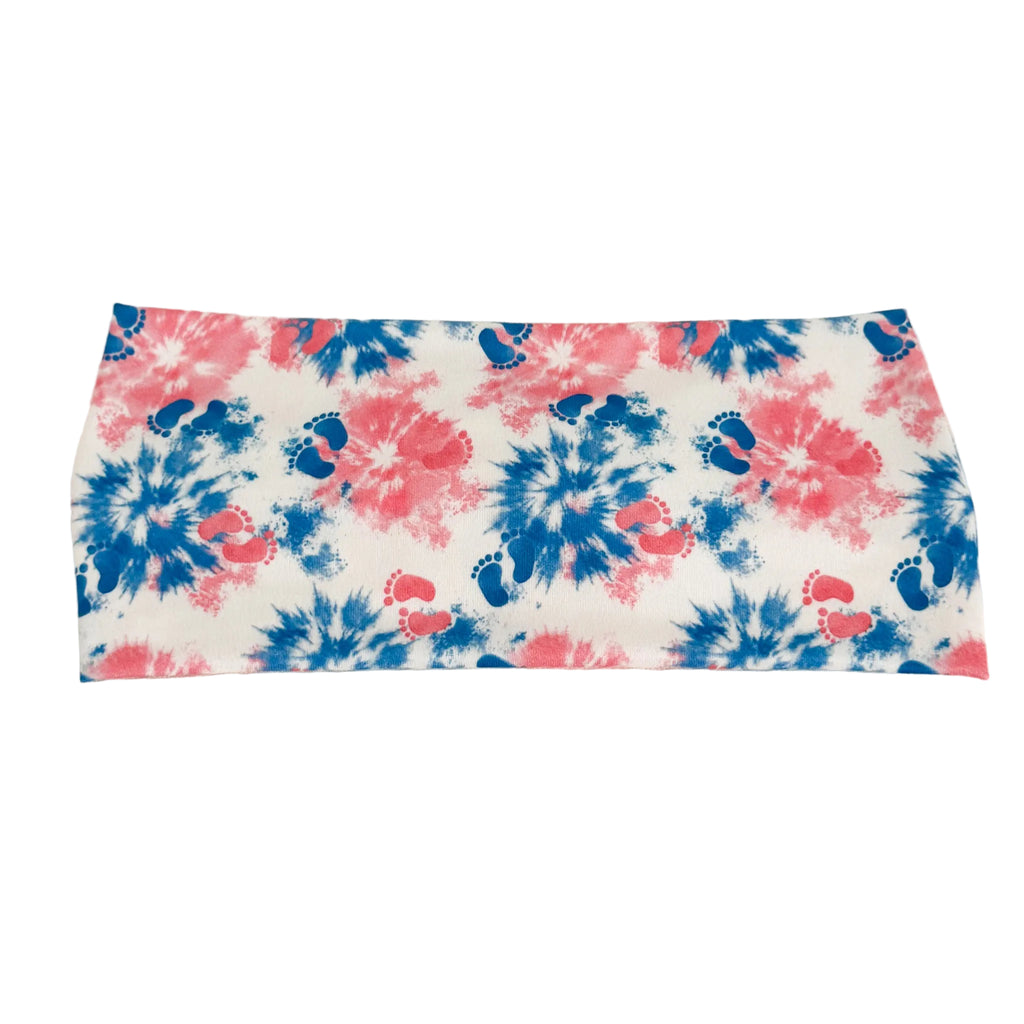 Tie-Dye Newborn Baby Feet Nurse Headband – Labor & Delivery Handmade Headband