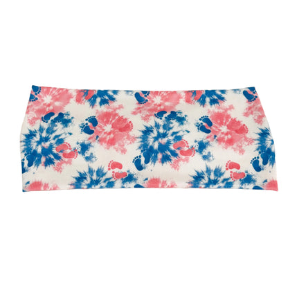 Tie-Dye Newborn Baby Feet Nurse Headband – Labor & Delivery Handmade Headband