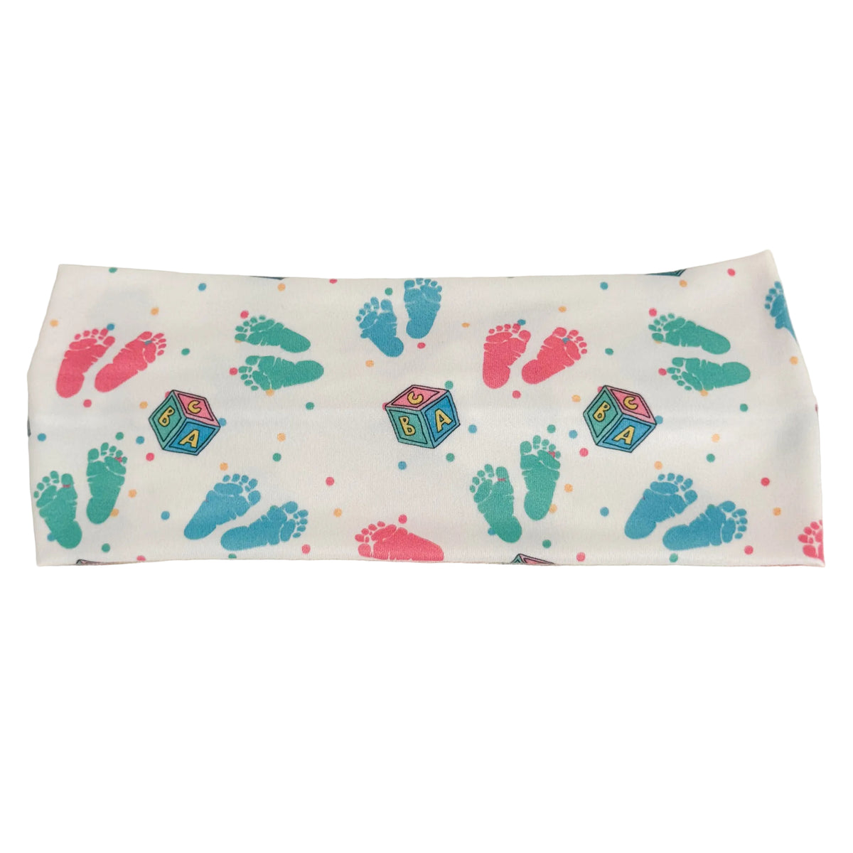 L&D Baby Footprint Nurse Headband – Labor & Delivery Handmade Headband