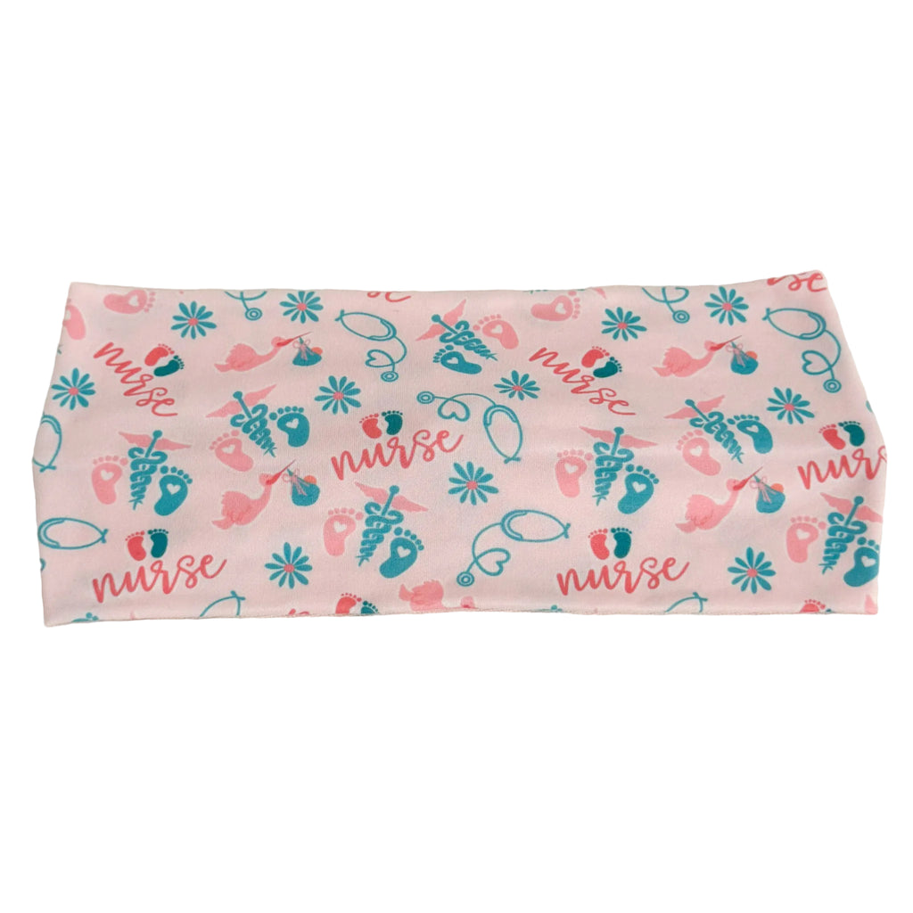 Pink Labor & Delivery Nurse Headband – Labor & Delivery Handmade Headband