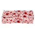 Blood bag print twist headband for phlebotomists and lab techs – handmade by Headband Studio