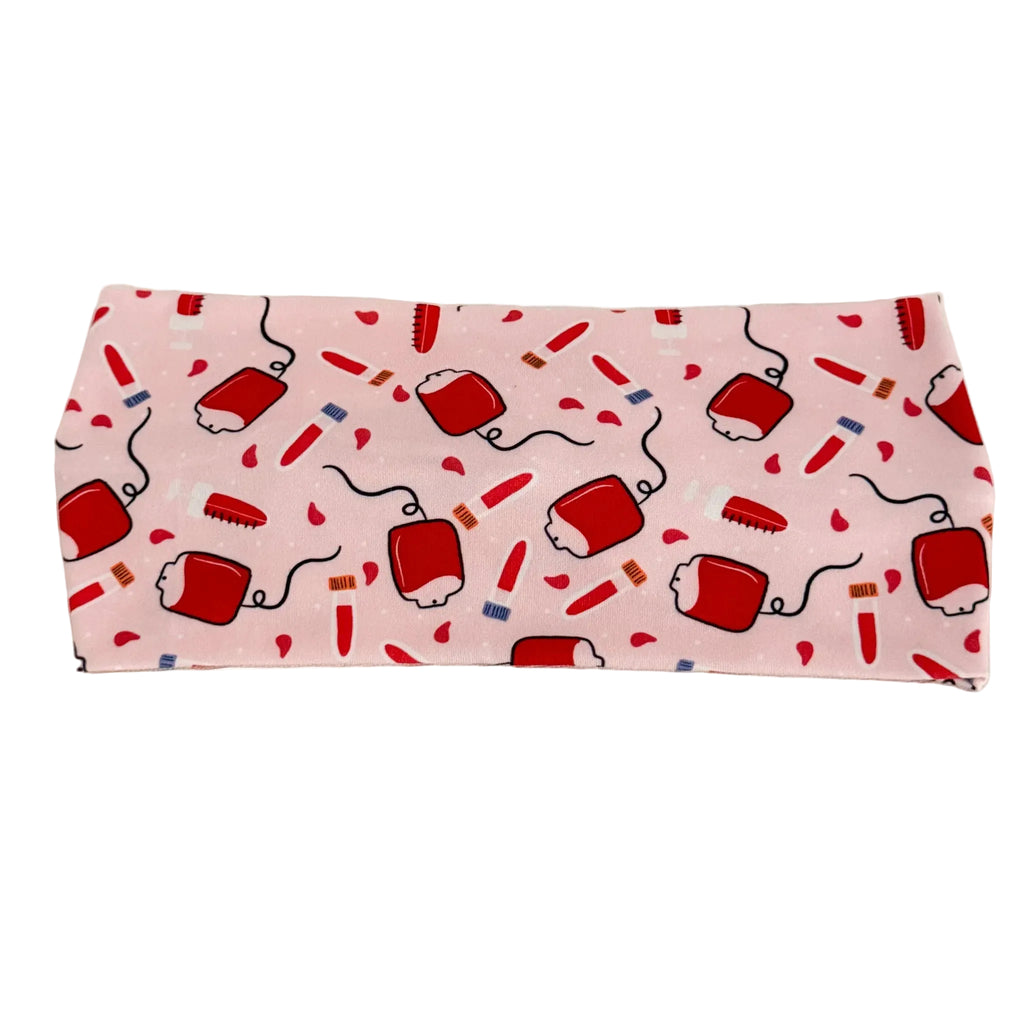 Phlebotomist Blood Bags Headband – Handmade Gift for Phlebotomists & Lab Techs