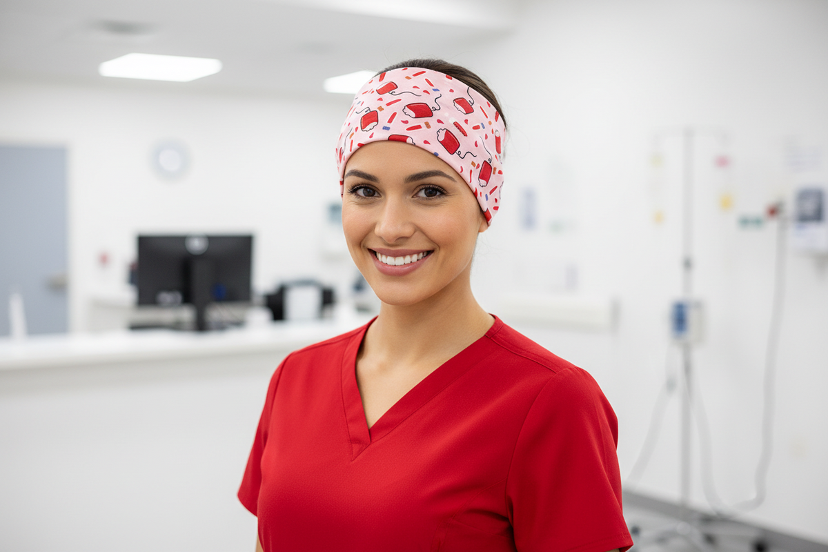 Phlebotomist Blood Bags Headband – Handmade Gift for Phlebotomists & Lab Techs
