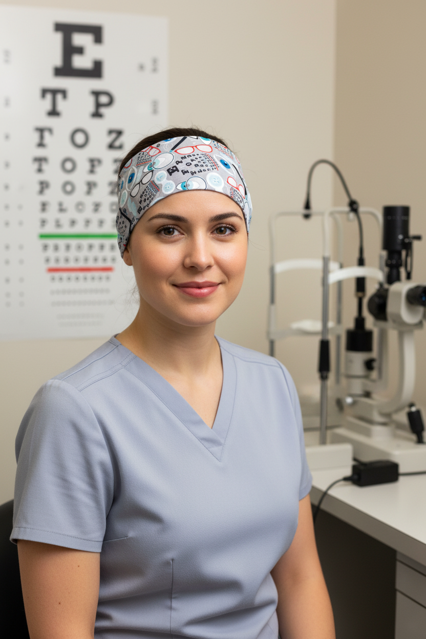 Gray Optometry Headband – Eye Care Nurse Handmade Headband