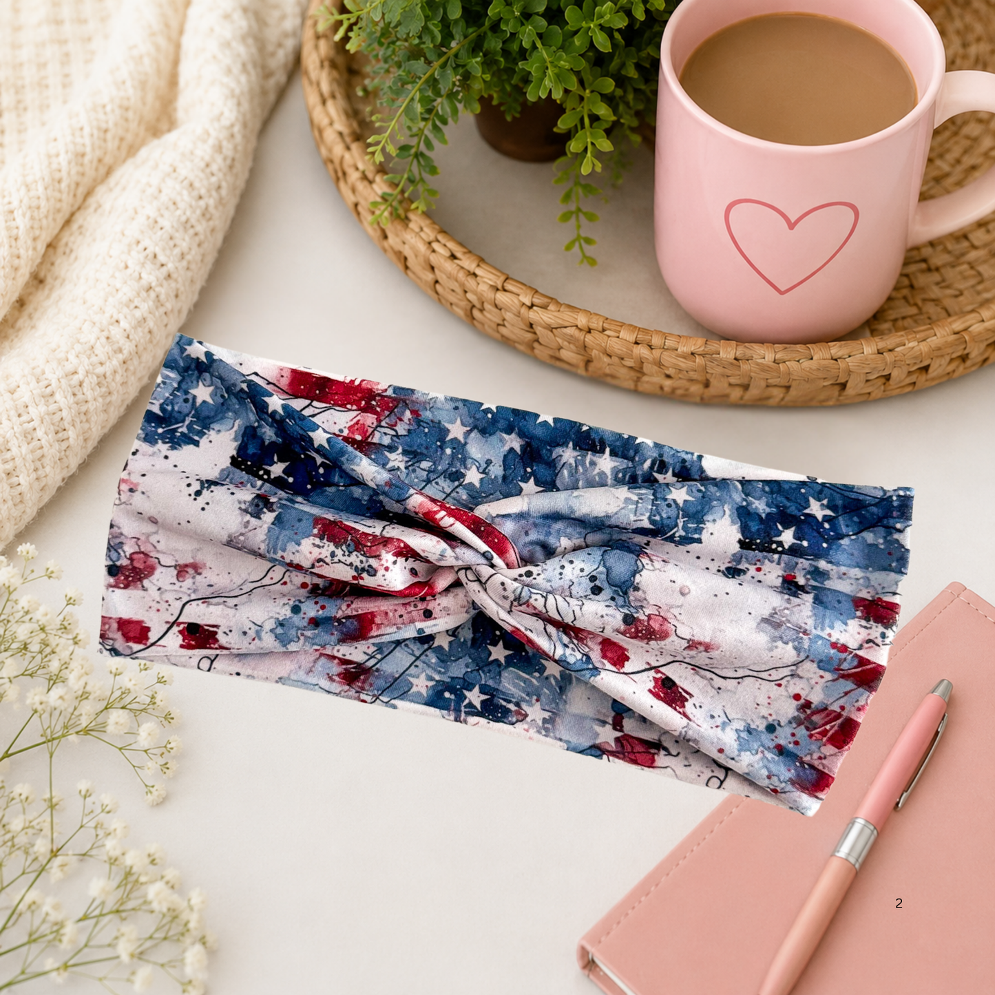 4th of July Headband | Patriotic Red White & Blue Hair Accessory