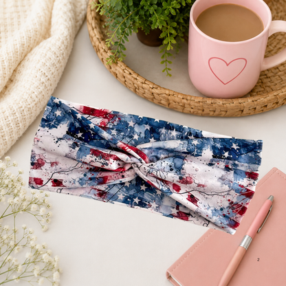 4th of July Headband | Patriotic Red White & Blue Hair Accessory