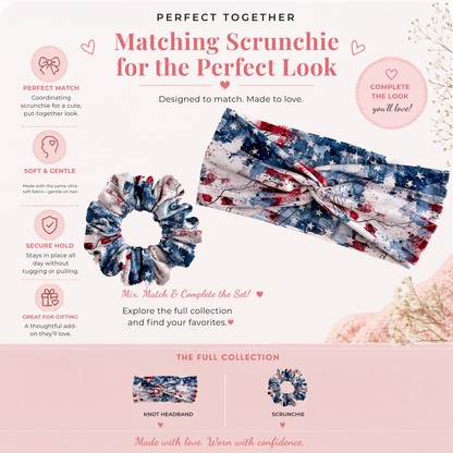 4th of July Headband | Patriotic Red White & Blue Hair Accessory
