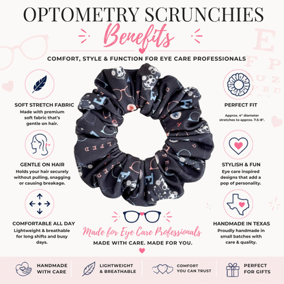 Optometry Scrunchies – Handmade Eye Care Hair Accessories