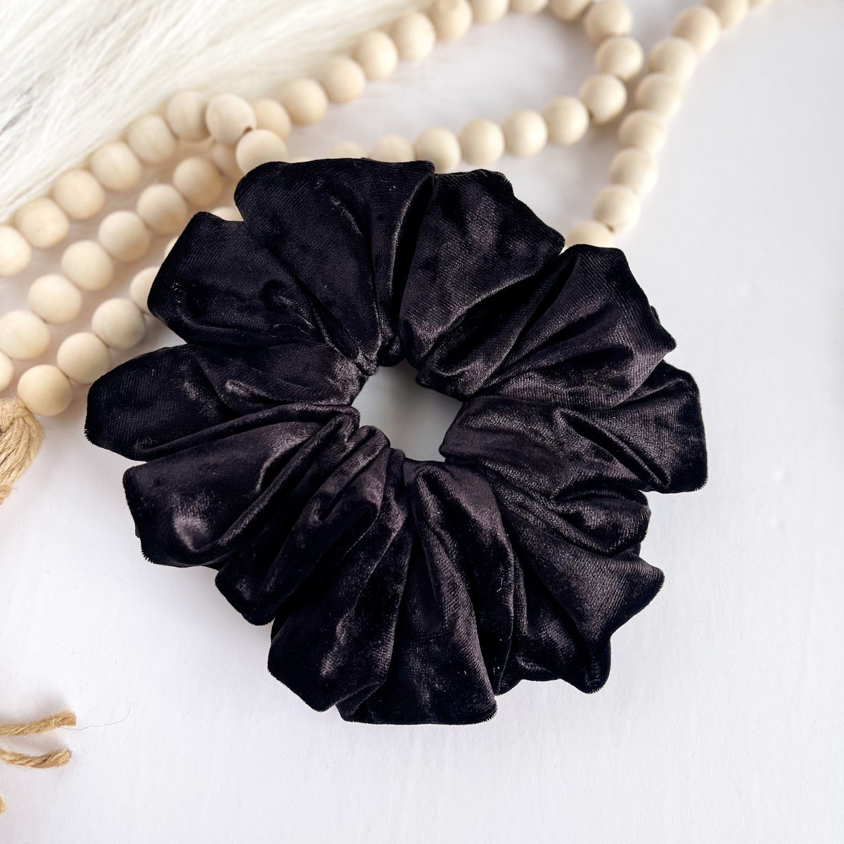 Oversized Velvet Scrunchie – Soft Luxury Hair Tie & Wrist Accessory