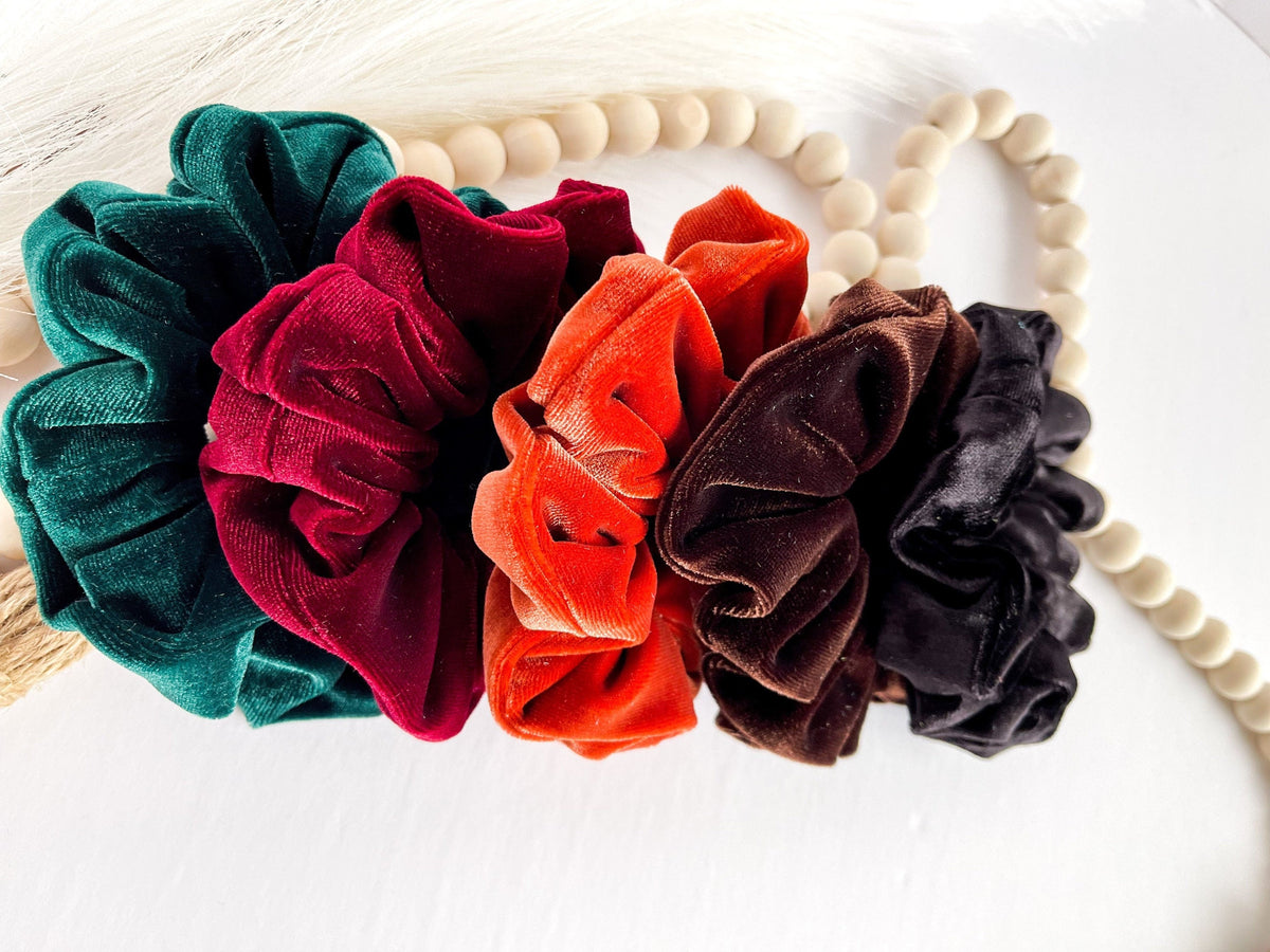velvet scrunchies, Christmas scrunchies, hair scrunchies, Soft Luxury Scrunchies, holiday Scrunchies, Gift Ideas for Nurses, scrunchies Headband Studio