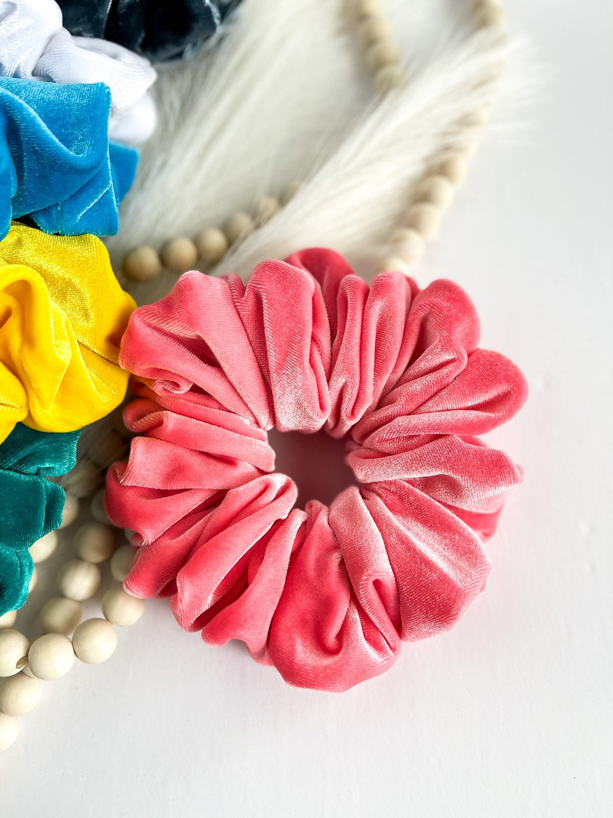 Oversized velvet scrunchie, soft luxury hair accessory – handmade by Headband Studio
