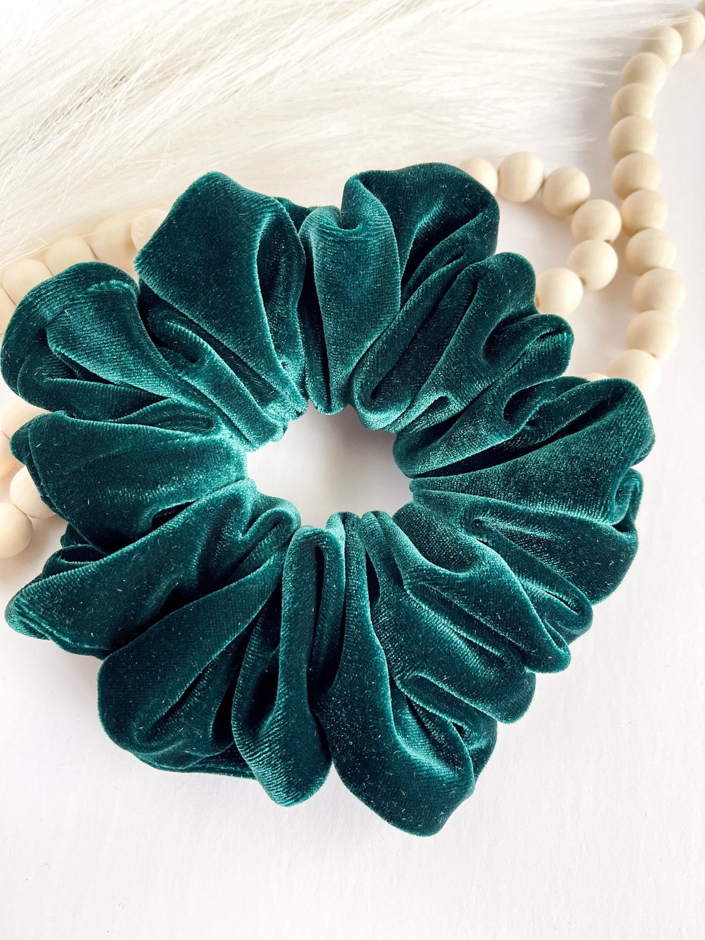 Oversized Velvet Scrunchie: Soft Luxury Hair Tie & Wrist Accessory