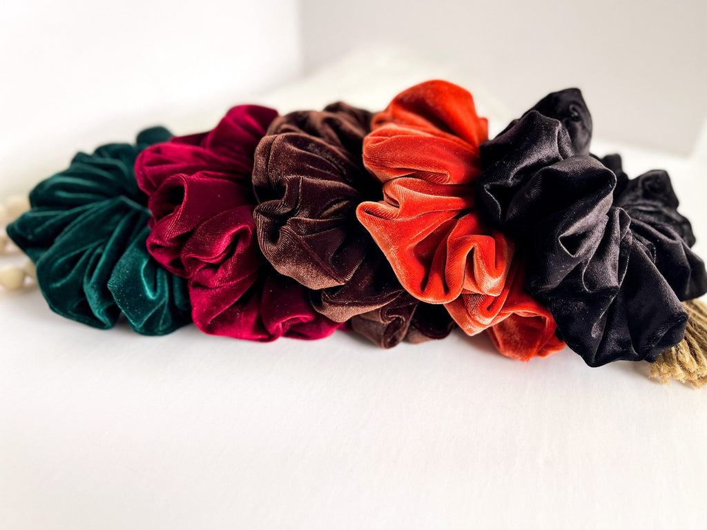 Oversized Velvet Scrunchie – Soft Luxury Hair Tie & Wrist Accessory