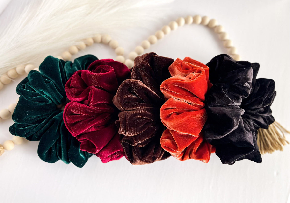 Oversized Velvet Scrunchie – Soft Luxury Hair Tie & Wrist Accessory