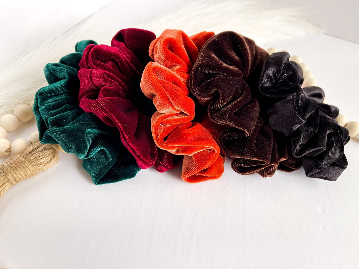 velvet scrunchies, Christmas scrunchies, hair scrunchies, Soft Luxury Scrunchies, holiday Scrunchies, Gift Ideas for Nurses, scrunchies Headband Studio