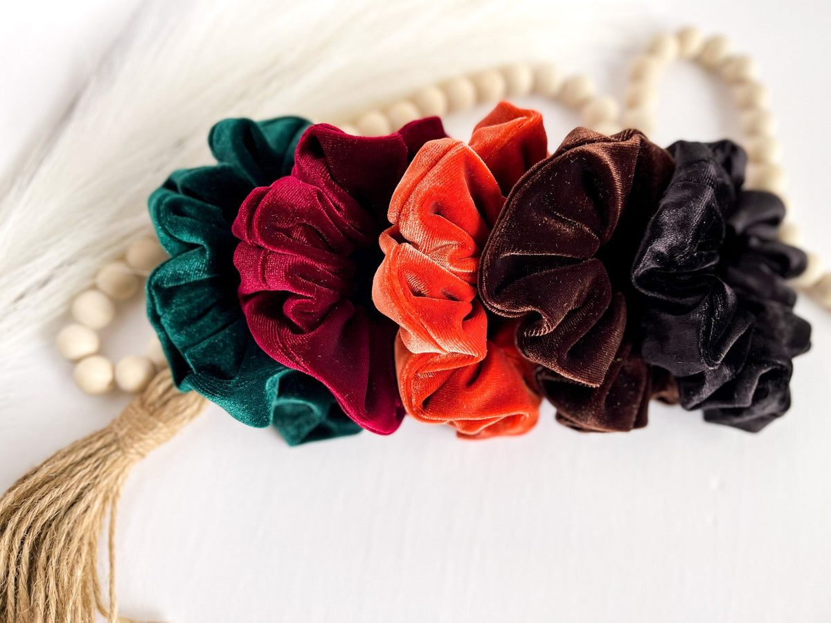 velvet scrunchies, Christmas scrunchies, hair scrunchies, Soft Luxury Scrunchies, holiday Scrunchies, Gift Ideas for Nurses, scrunchies Headband Studio