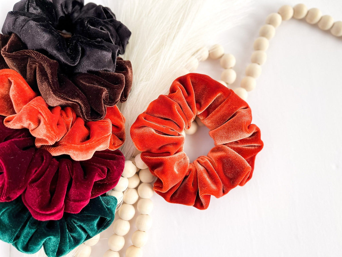 velvet scrunchies, Christmas scrunchies, hair scrunchies, Soft Luxury Scrunchies, holiday Scrunchies, Gift Ideas for Nurses, scrunchies Headband Studio