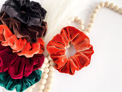 velvet scrunchies, Christmas scrunchies, hair scrunchies, Soft Luxury Scrunchies, holiday Scrunchies, Gift Ideas for Nurses, scrunchies Headband Studio