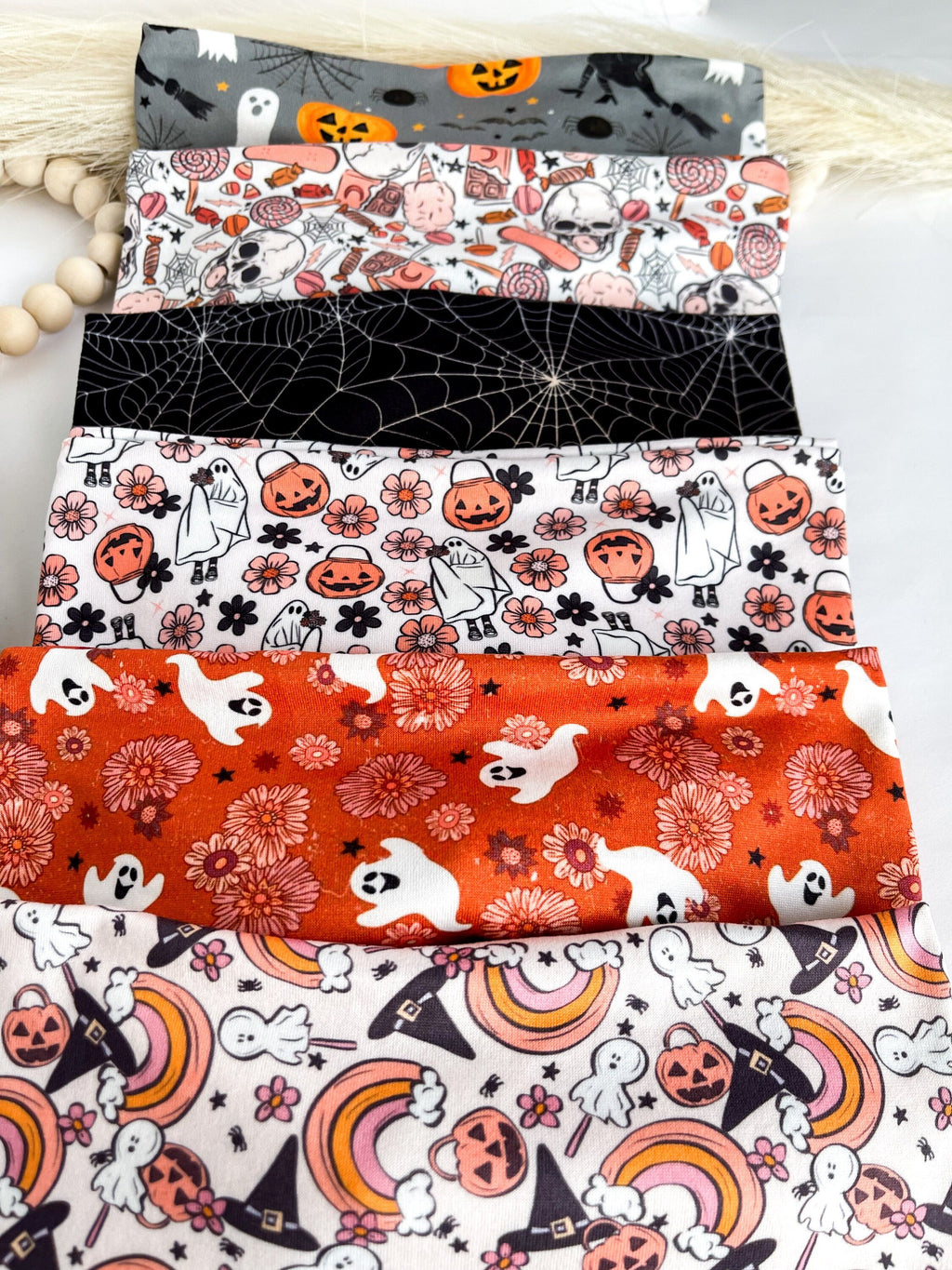Halloween Knotted Tie Headband, Festive Print Head Scarf Headband Studio