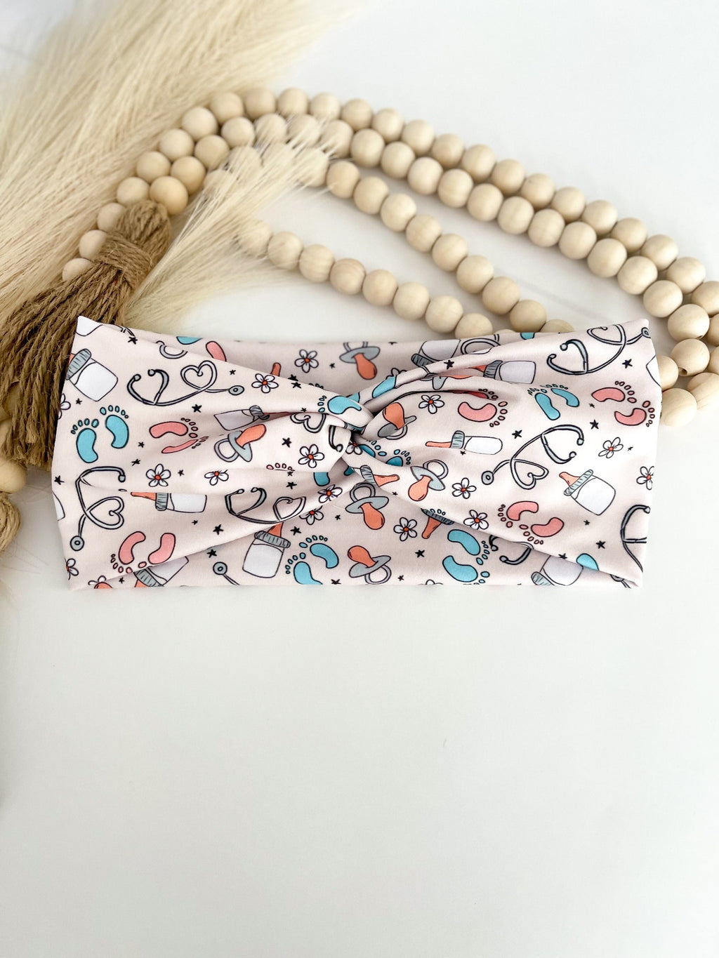 NICU Nurse Twist Headband: Fun Prints, Medical Accessory Headband Studio