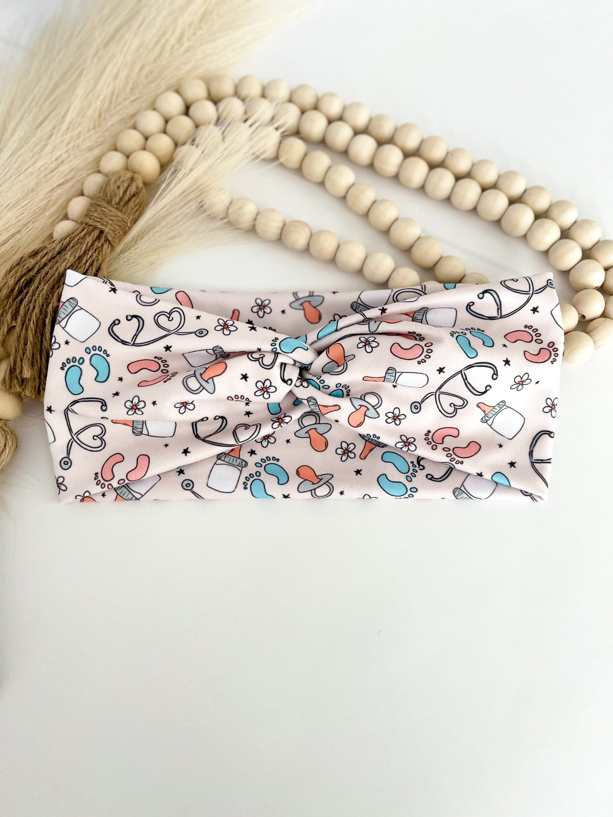 NICU Nurse Twist Headband: Fun Prints, Medical Accessory Headband Studio