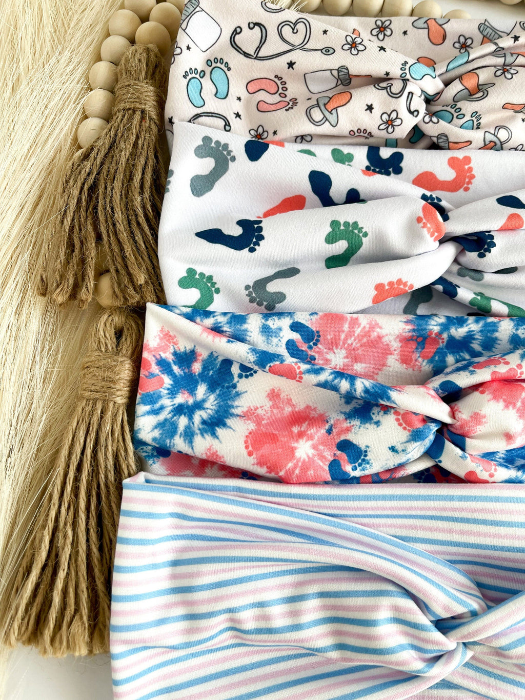 NICU Nurse Twist Headband: Fun Prints, Medical Accessory Headband Studio