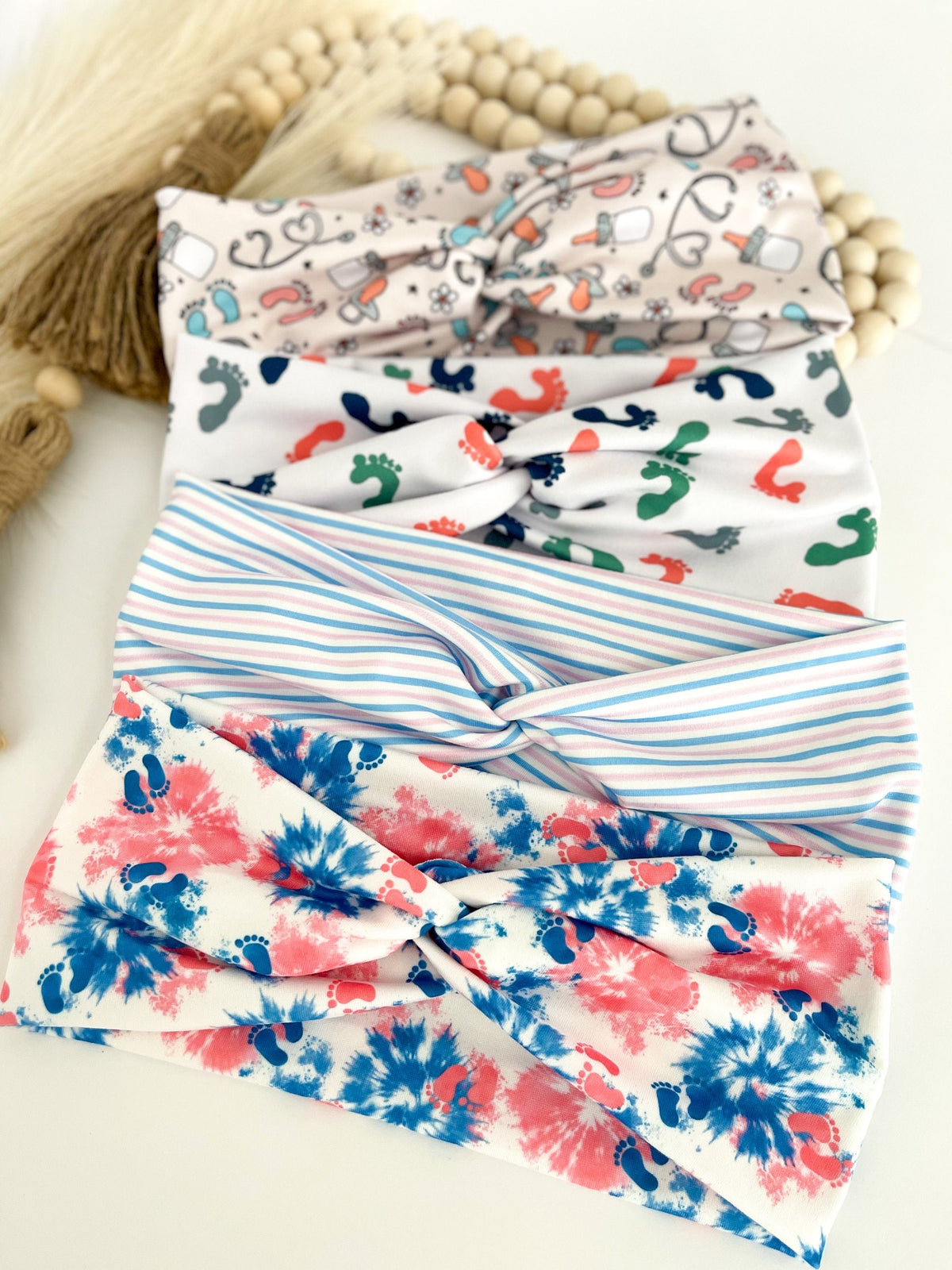 NICU Nurse Twist Headband: Fun Prints, Medical Accessory Headband Studio