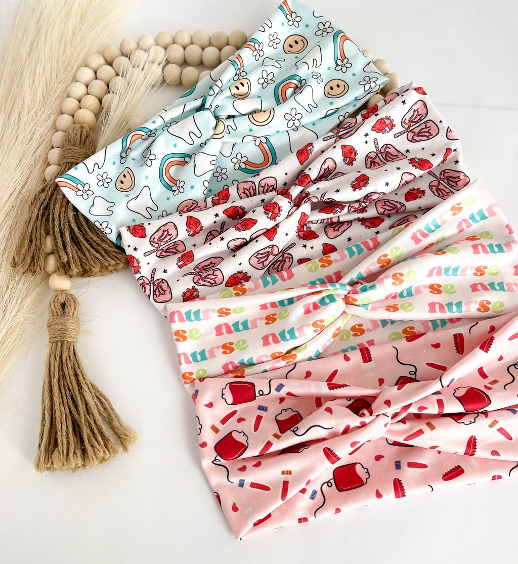 Nurse Twist Headband: Handmade Wide Knotted Headband Headband Studio
