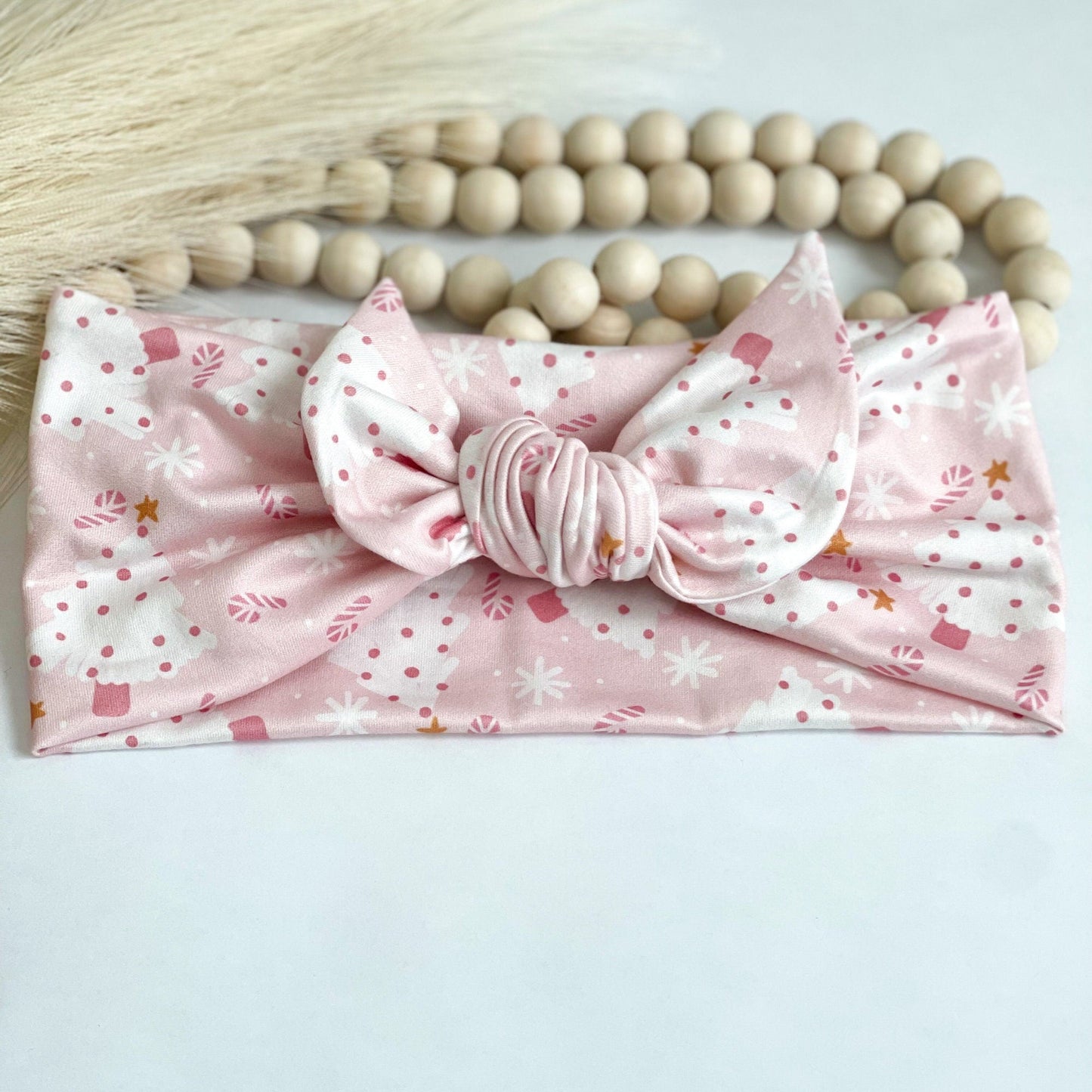Adjustable Christmas Headband, Holiday Self-Tie Knot, Nurse Gift Headband Studio