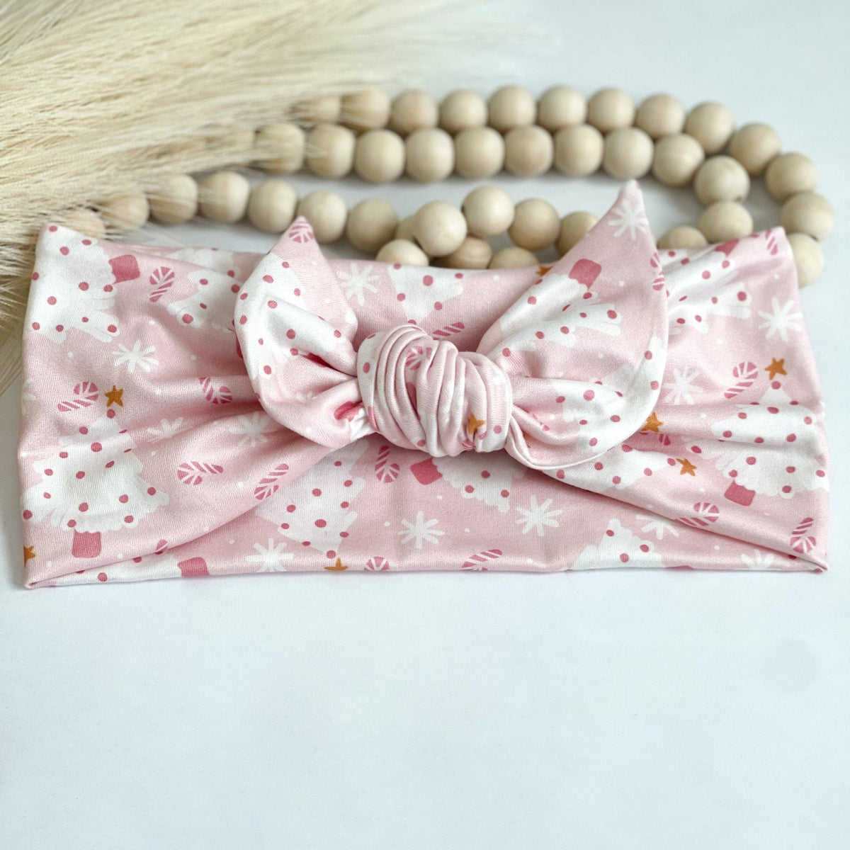 Adjustable Christmas Headband, Holiday Self-Tie Knot, Nurse Gift Headband Studio