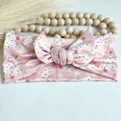 Adjustable Christmas Headband, Holiday Self-Tie Knot, Nurse Gift Headband Studio