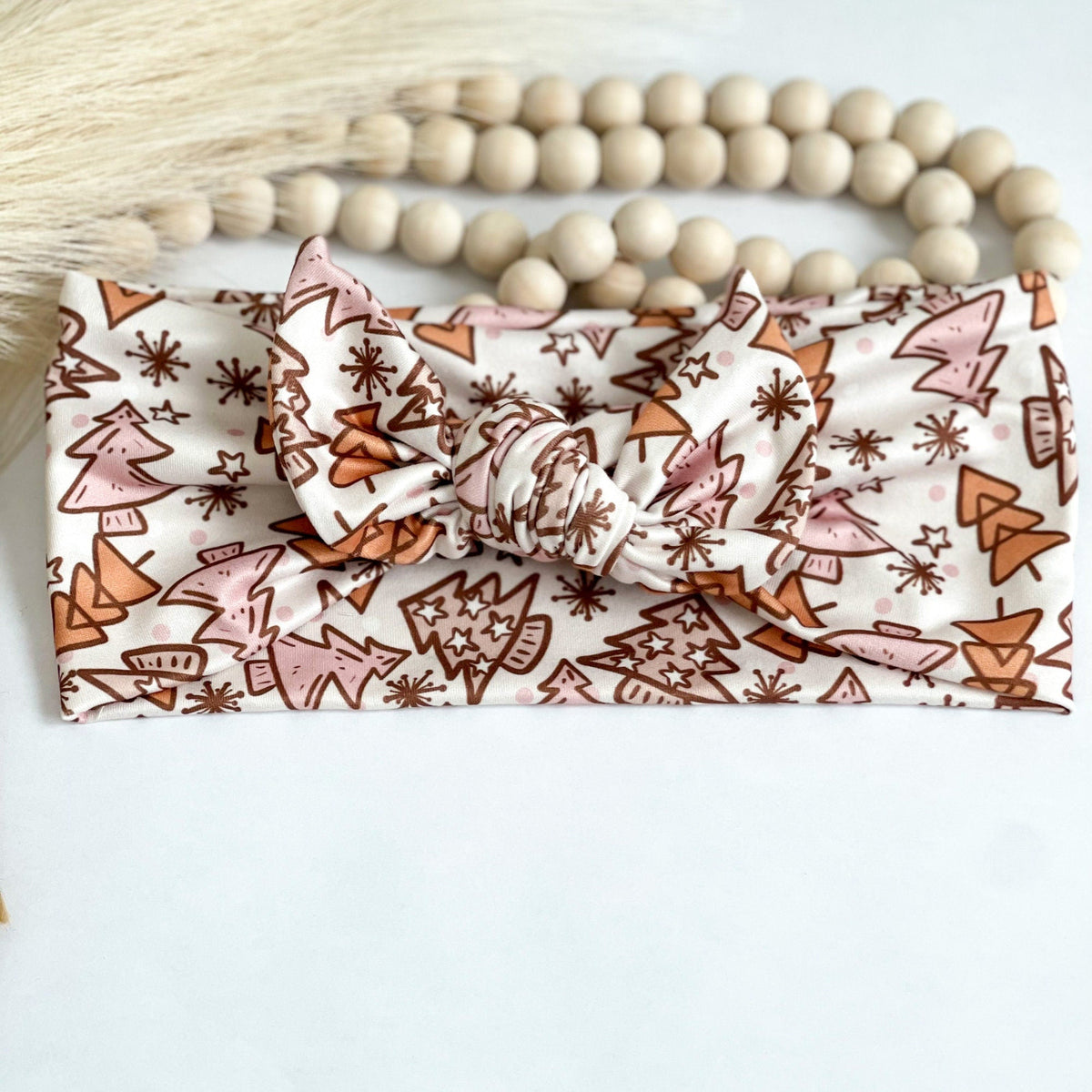Adjustable Christmas Headband, Holiday Self-Tie Knot, Nurse Gift Headband Studio