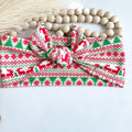Christmas Headband for Women, Candy Cane Lights, Holiday Party Self-Tie Headband Headband Studio