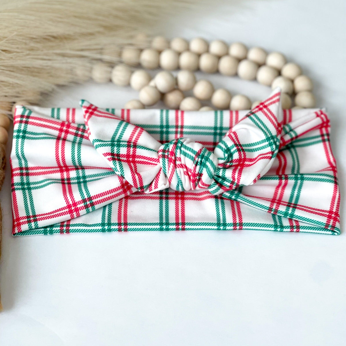 Christmas Tie Headband for Women, Holiday Festive Knotted Headband Headband Studio