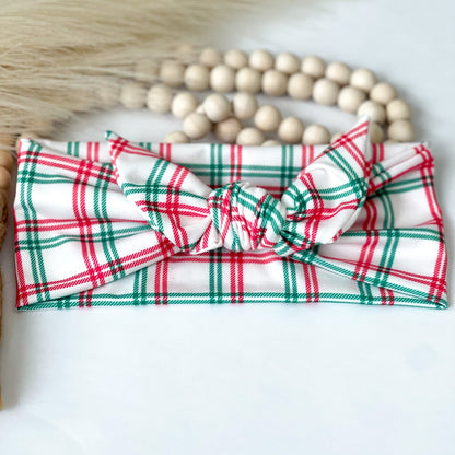 Christmas Tie Headband for Women, Holiday Festive Knotted Headband Headband Studio
