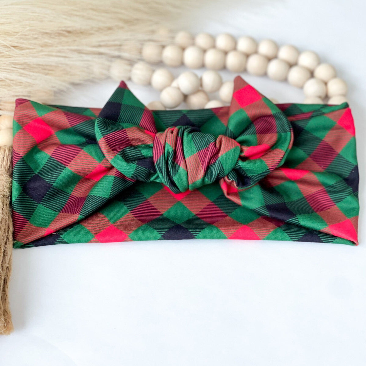 Christmas Tie Headband for Women, Holiday Festive Knotted Headband Headband Studio