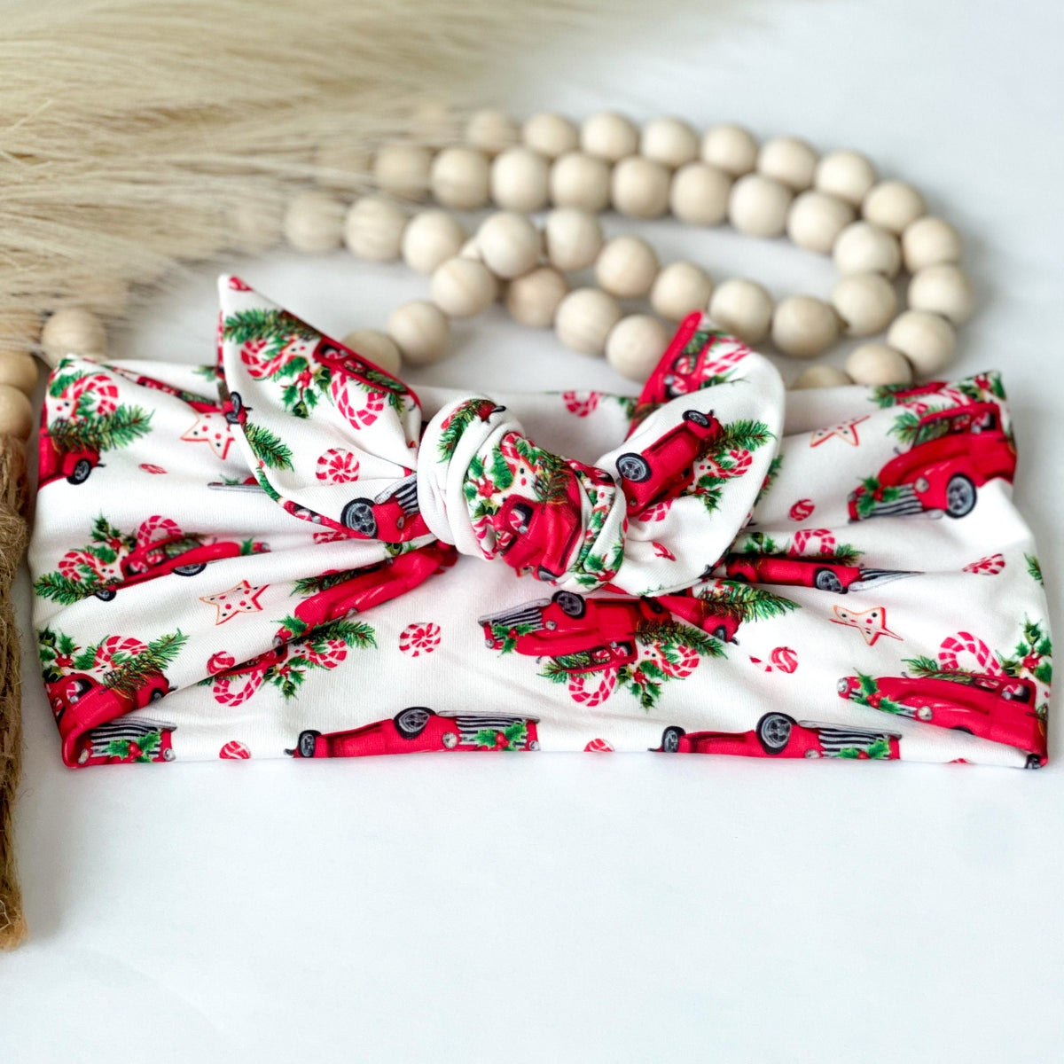 Christmas Tie Headband for Women, Holiday Festive Knotted Headband Headband Studio