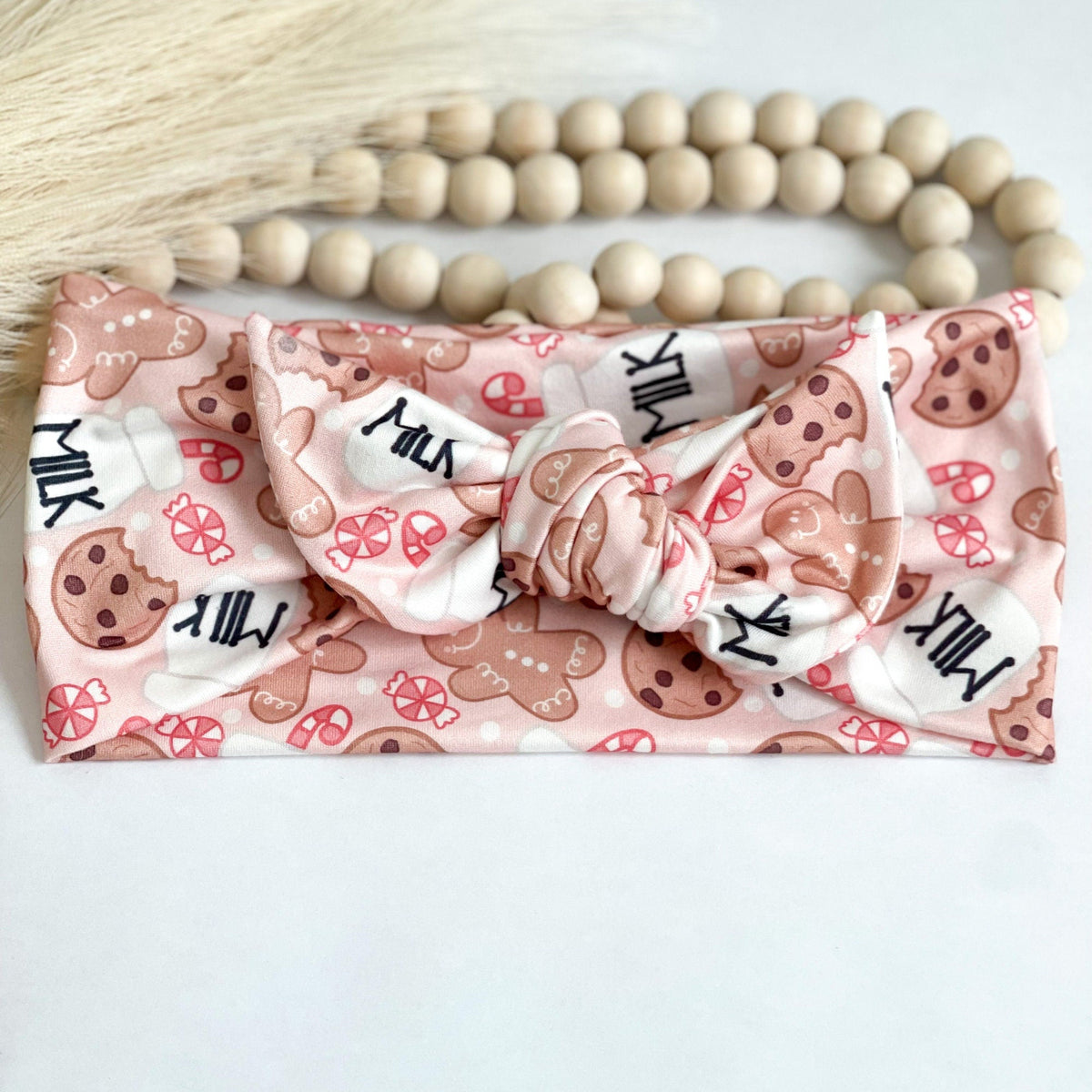 Adjustable Christmas Headband, Holiday Self-Tie Knot, Nurse Gift Headband Studio