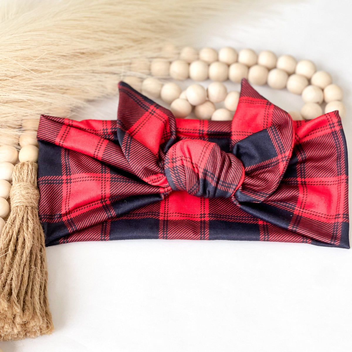 Christmas Tie Headband for Women, Holiday Festive Knotted Headband Headband Studio