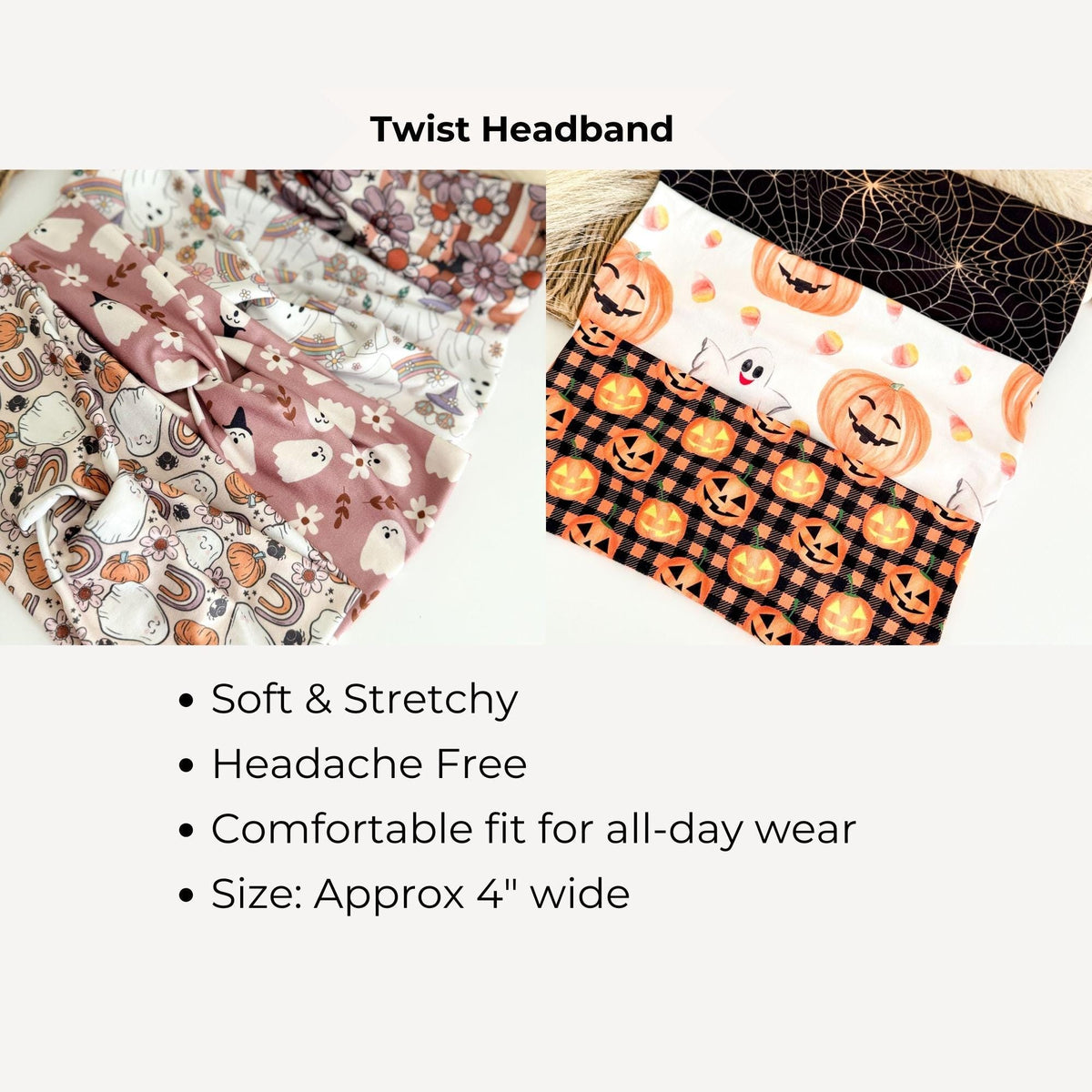 Halloween Twist Headband: Spooky Nurse Style, Soft & Stretchy Headband Studio