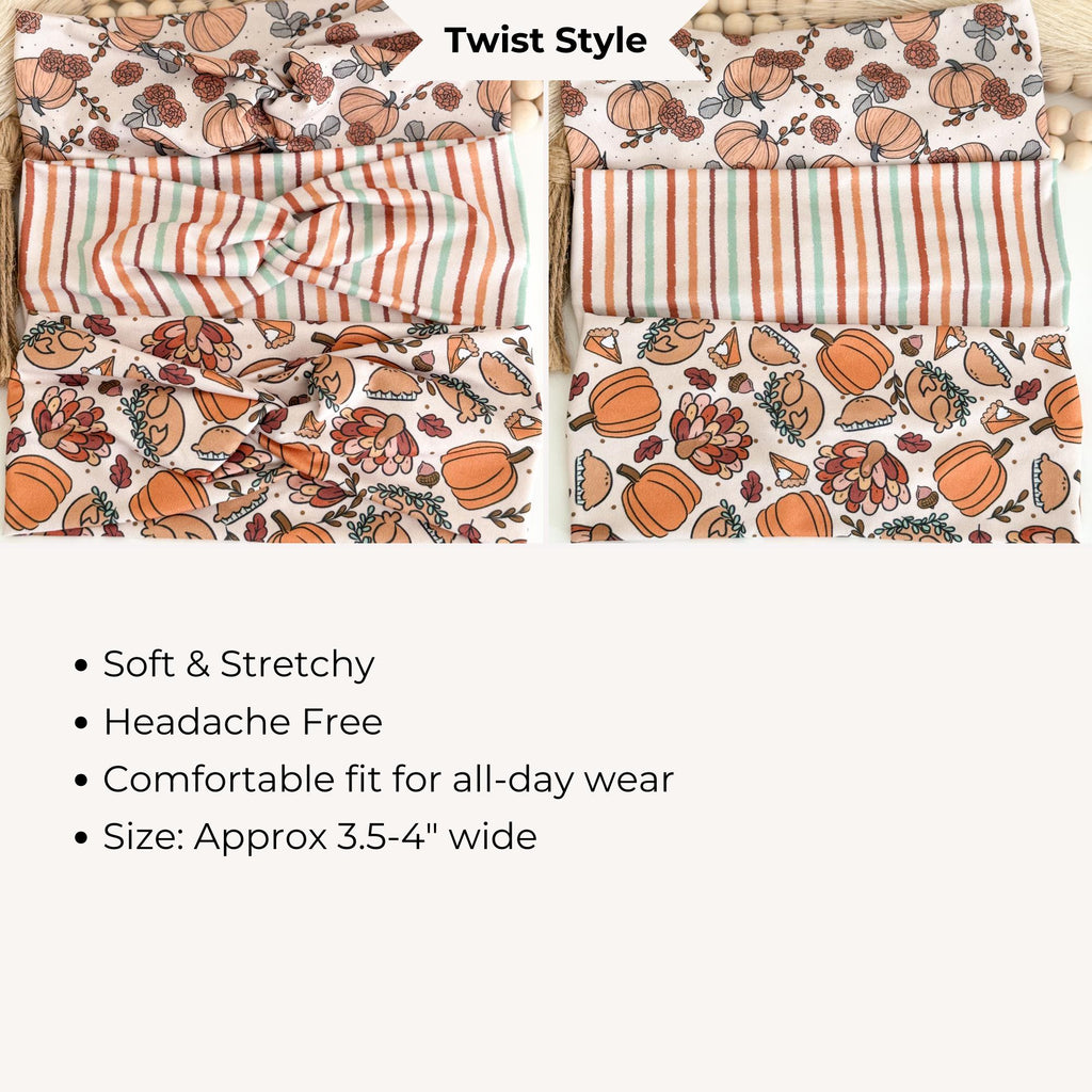 Thanksgiving Twist Headband: Soft Stretchy Fall Headband for Women Headband Studio