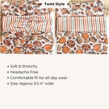 Thanksgiving Twist Headband: Soft Stretchy Fall Headband for Women Headband Studio