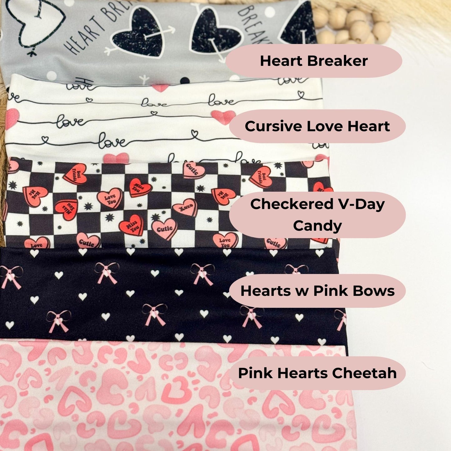 Valentine's Day Twist Headband: Handmade Knotted Stretchy Headband Headband Studio