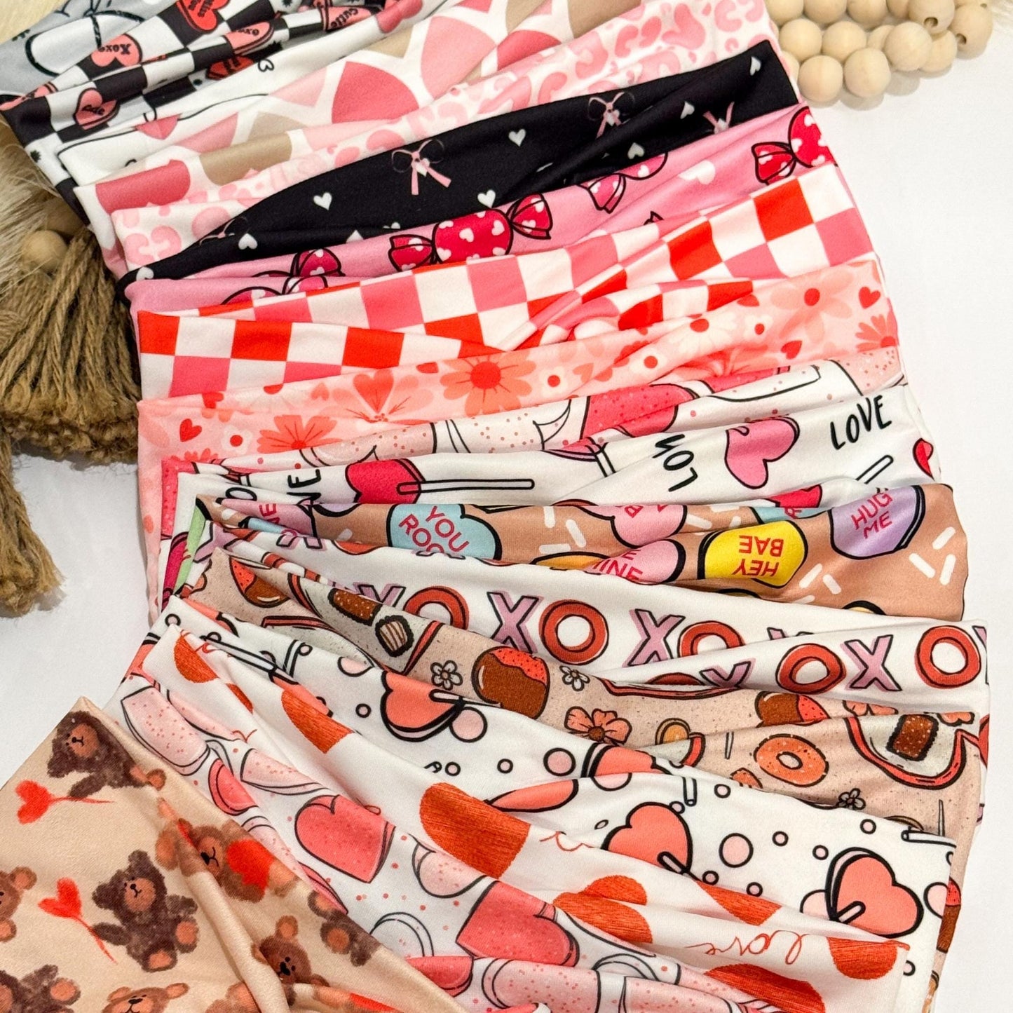 Valentine's Day Twist Headband: Handmade Knotted Stretchy Headband Headband Studio
