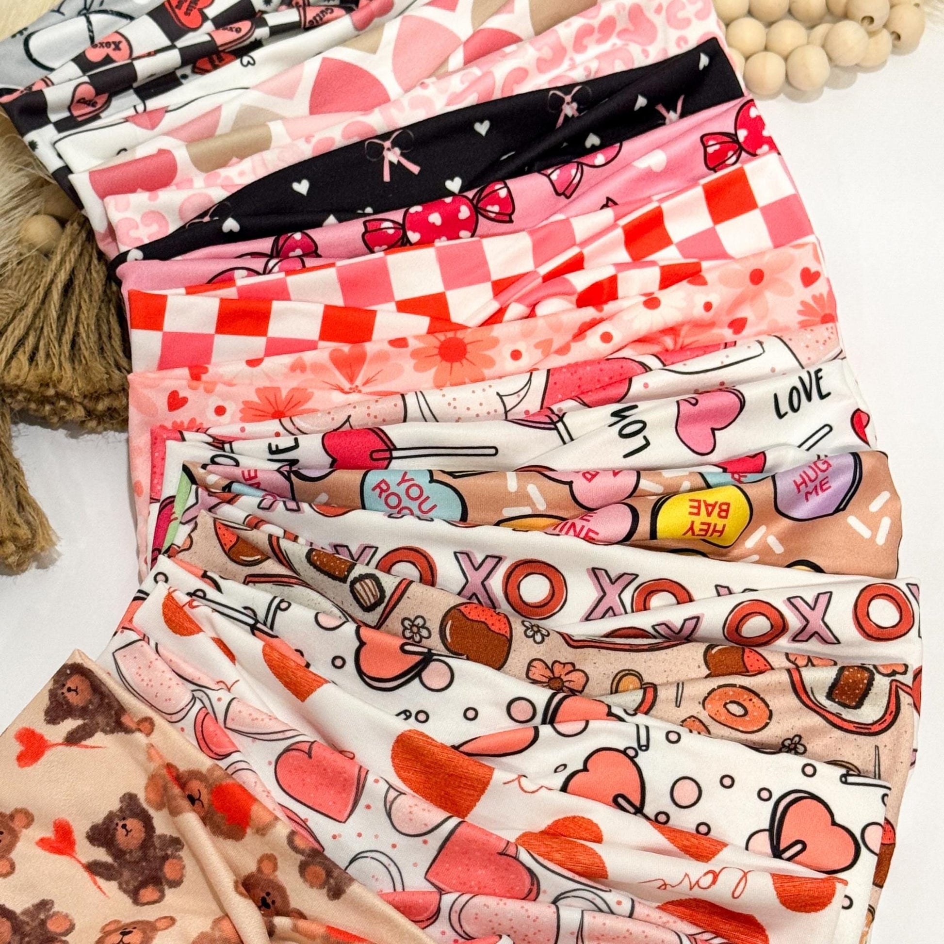 Valentine's Day Twist Headband: Handmade Knotted Stretchy Headband Headband Studio