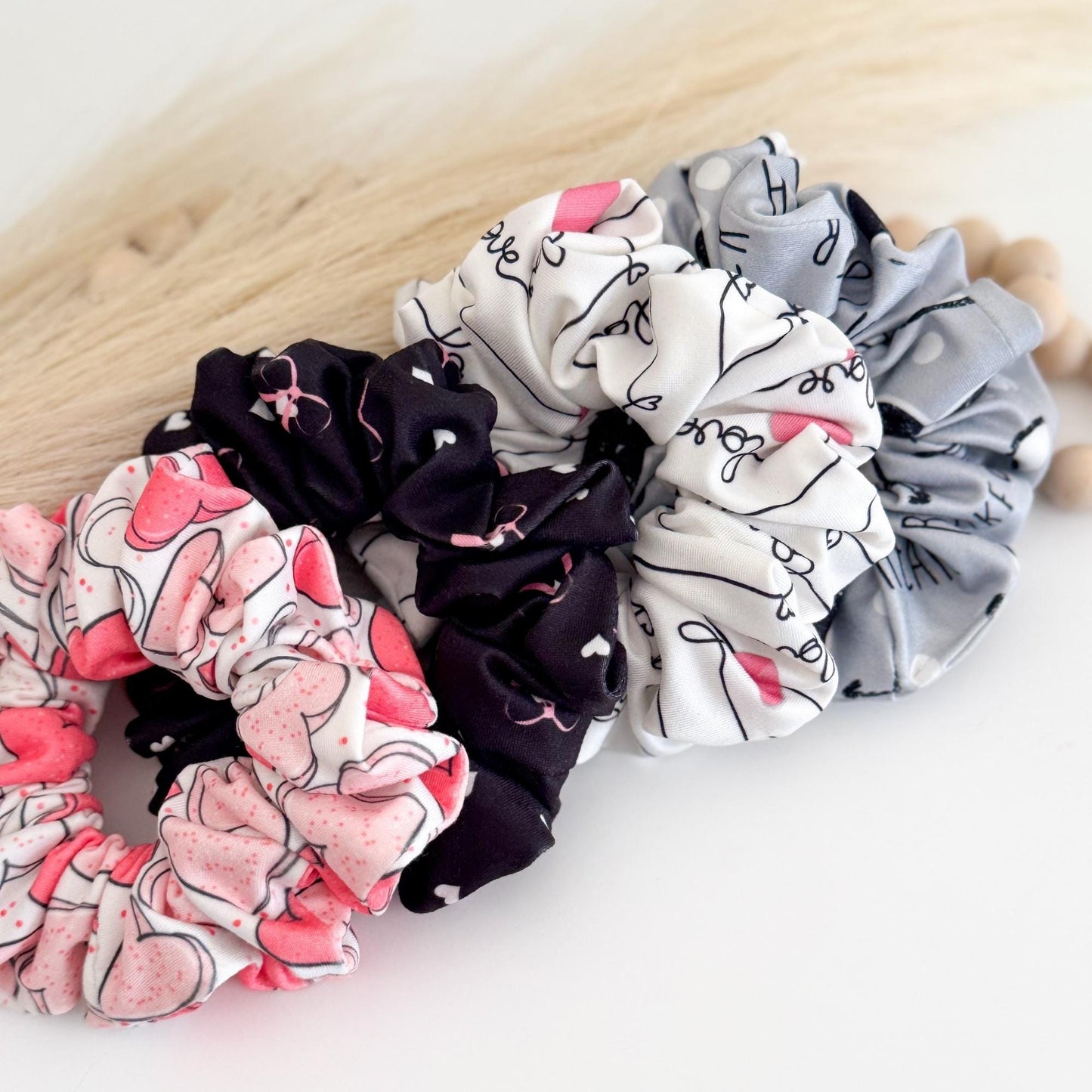 Handmade Valentine's Day Scrunchies: Nurse Hair Accessories