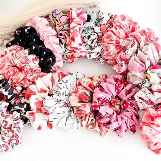 Handmade Valentine's Day Scrunchies: Nurse Hair Accessories