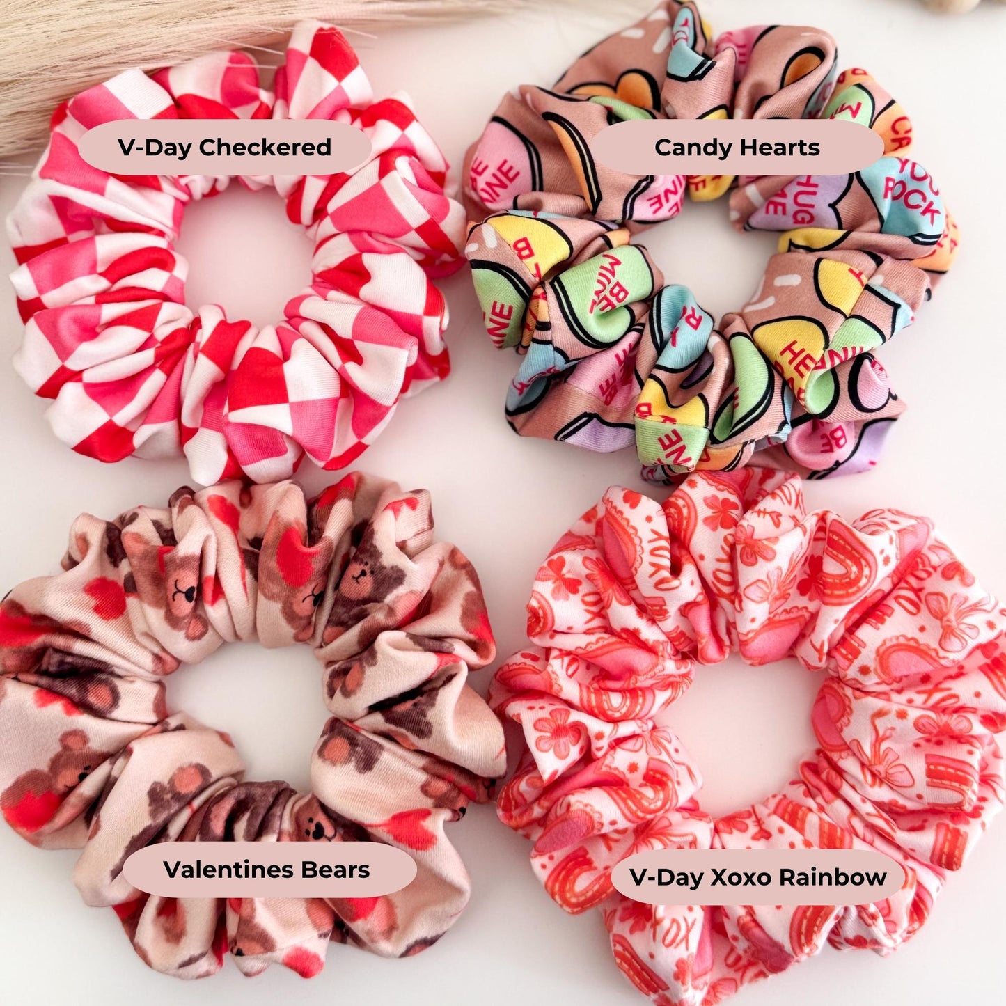 Handmade Valentine's Day Scrunchies: Nurse Hair Accessories