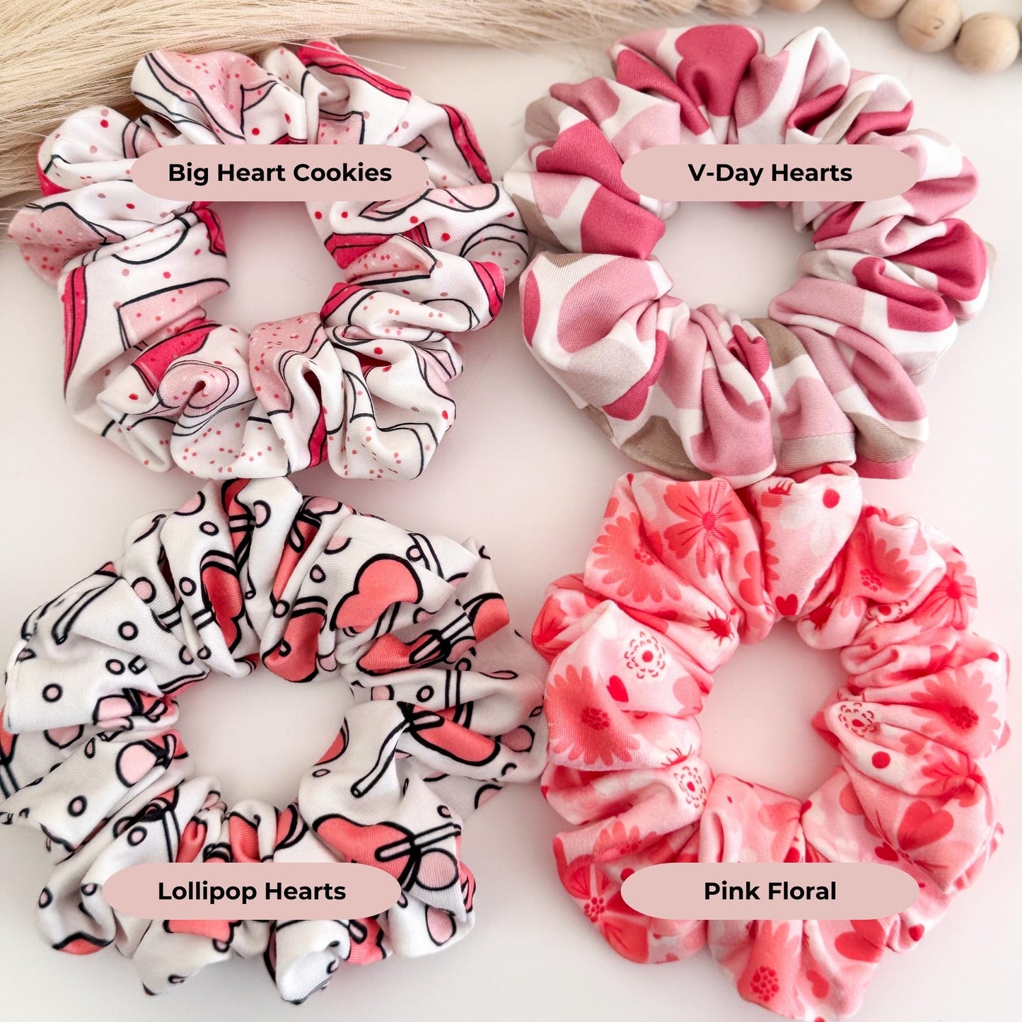 Handmade Valentine's Day Scrunchies: Nurse Hair Accessories